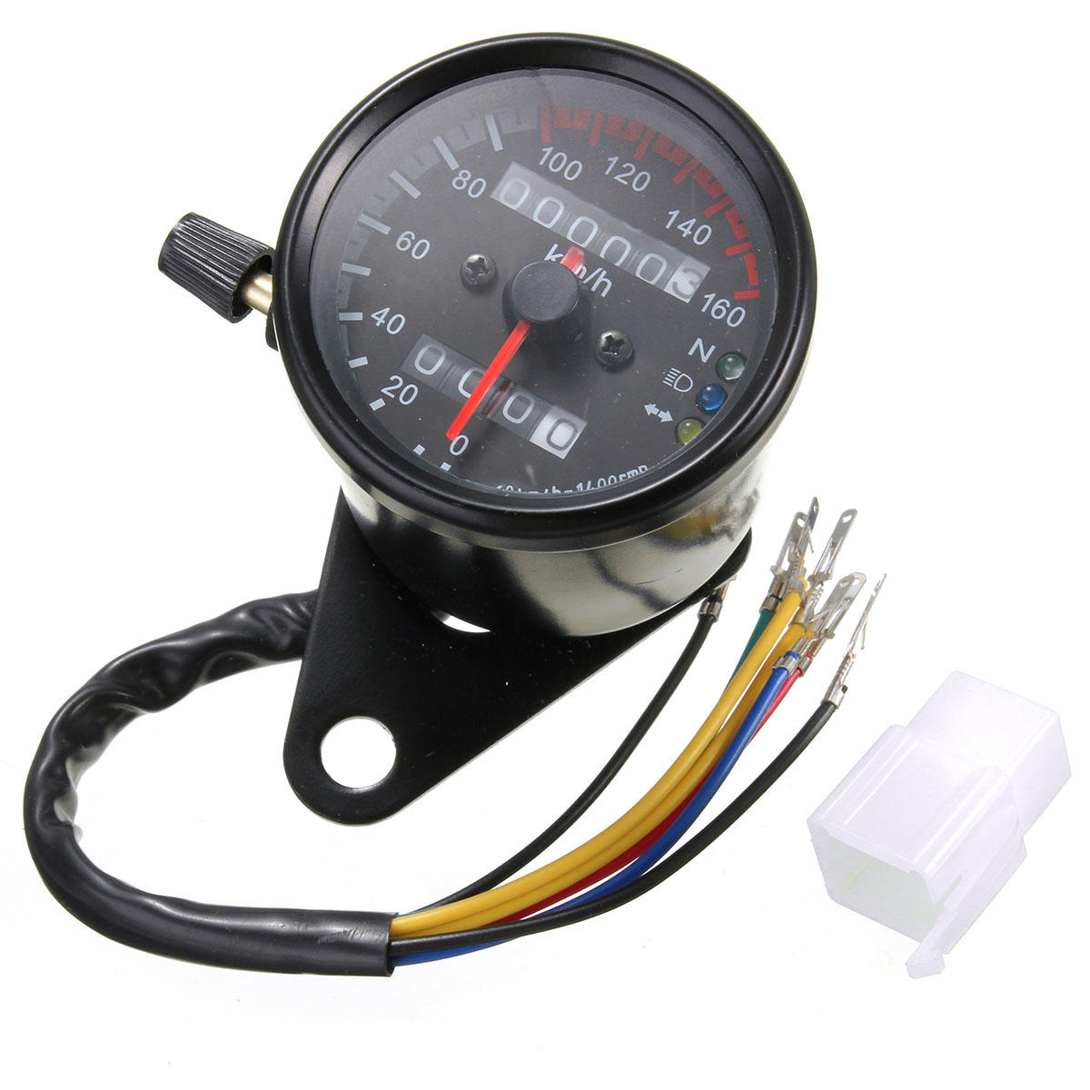 universele motorfiets dual led backlight signaal kilometerteller kilometerstand snelheidsmeter gauge