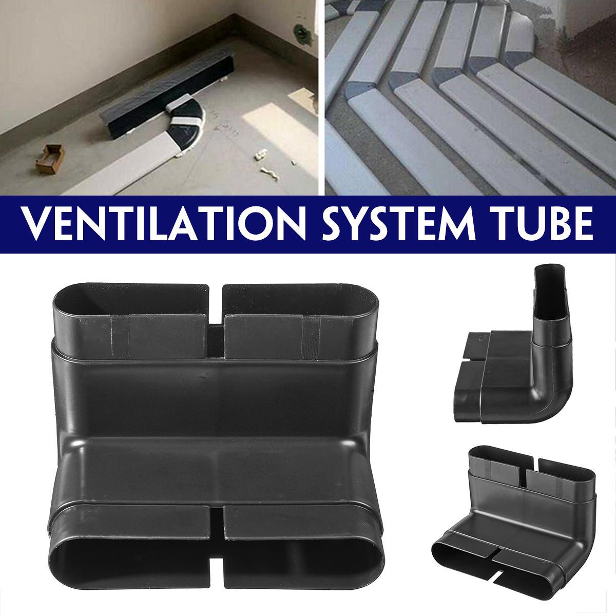 pvc-ventilatiesysteem milieubescherming 90° gebogen pvc-buisconnector 132x30 mm