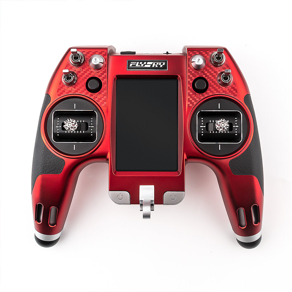flysky elysium el18 2.4ghz 3.5-inch touch screen afhds 3 opentx/edgetx system remote controller rc transmitter limited edition w/high-precision cnc hall gimbals & tmr micro receiver