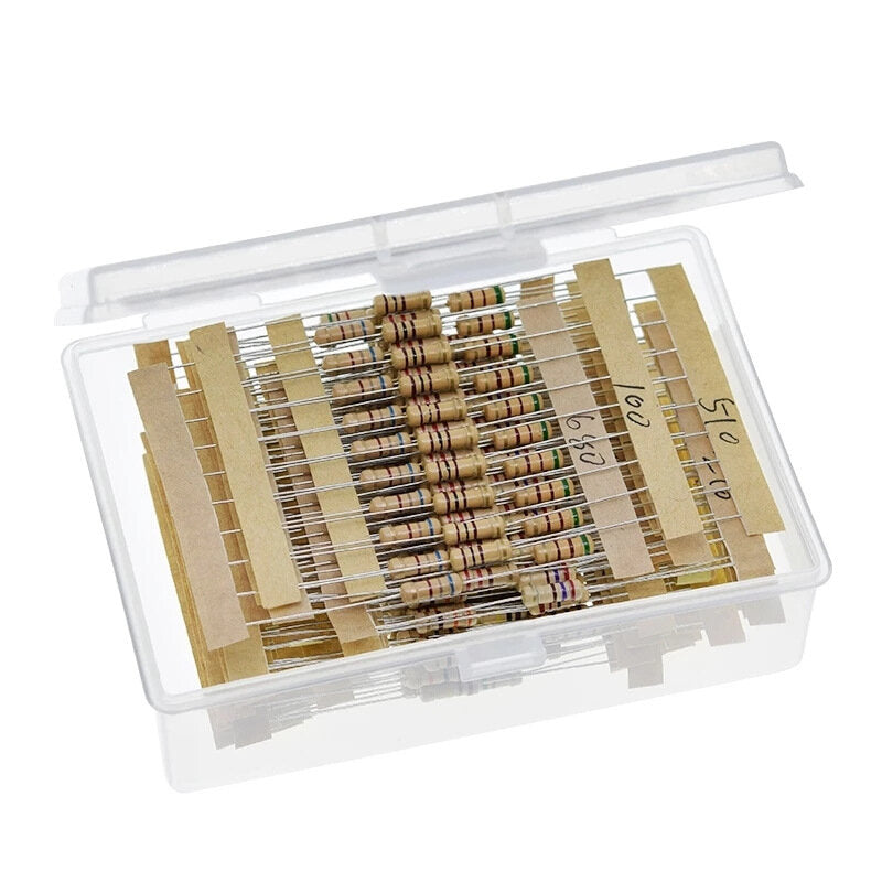 300 stuks 30 waarden film weerstanden pakket 1/2w 5% 10r-1m carbon film metalen weerstanden assortiment kit set