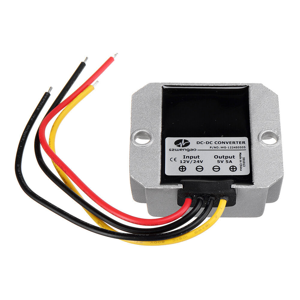 szwengao wg-1224s0505 auto led display power converter 12 v 24 v naar 5v 25 w 5a voedingsmodule