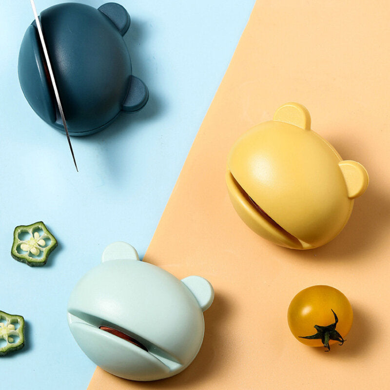 multifunctionele cartoon design stabiele mini messenslijper keuken gereedschap slijpsteen schaar keuken gadgets