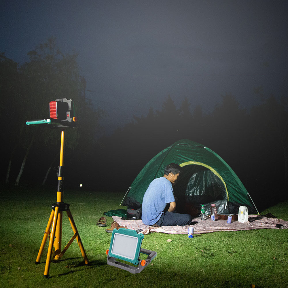 60w outdoor lithium batterij led lamp draagbare oplaadbare led verlichting voor makita bosch dewalt milwaukee 18v lithium batterij