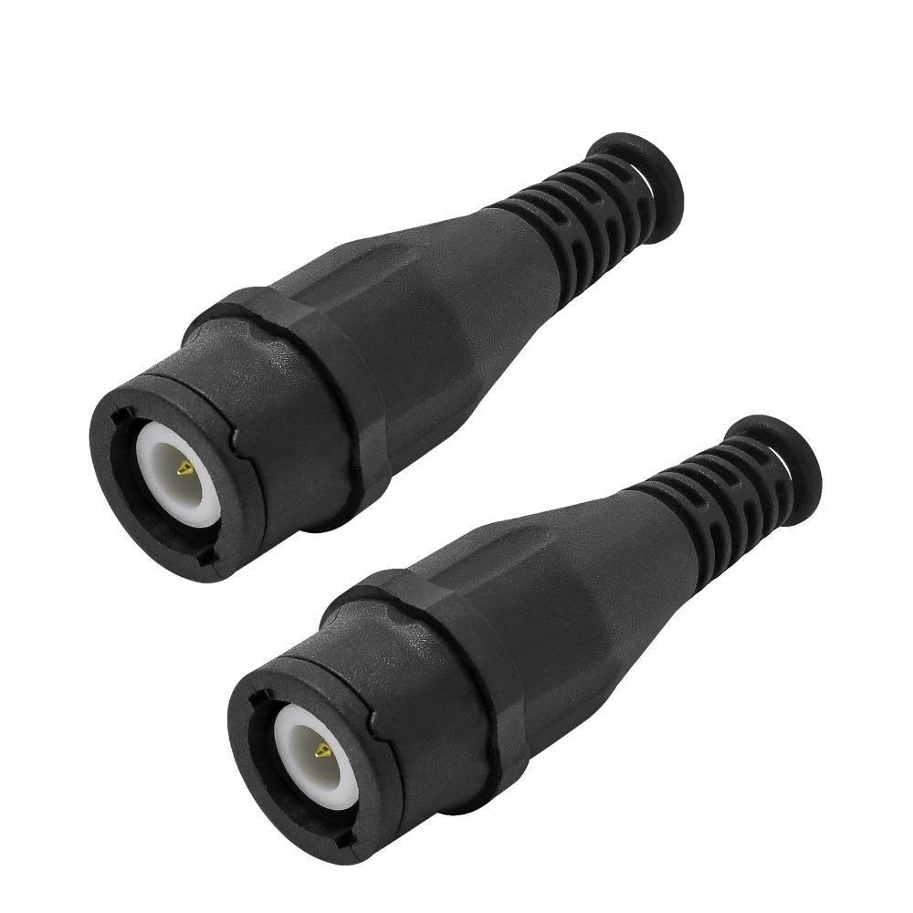 1 stuks cleqee p7001 hoge kwaliteit bnc stekker connector beschermende shell vergulde soldeerverbinding