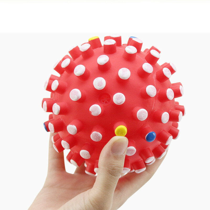 milieu pvc huisdier speelgoed bal willekeurige kleuren interne geluid air bag helpen tanden grinden bevorderen relatie met huisdieren