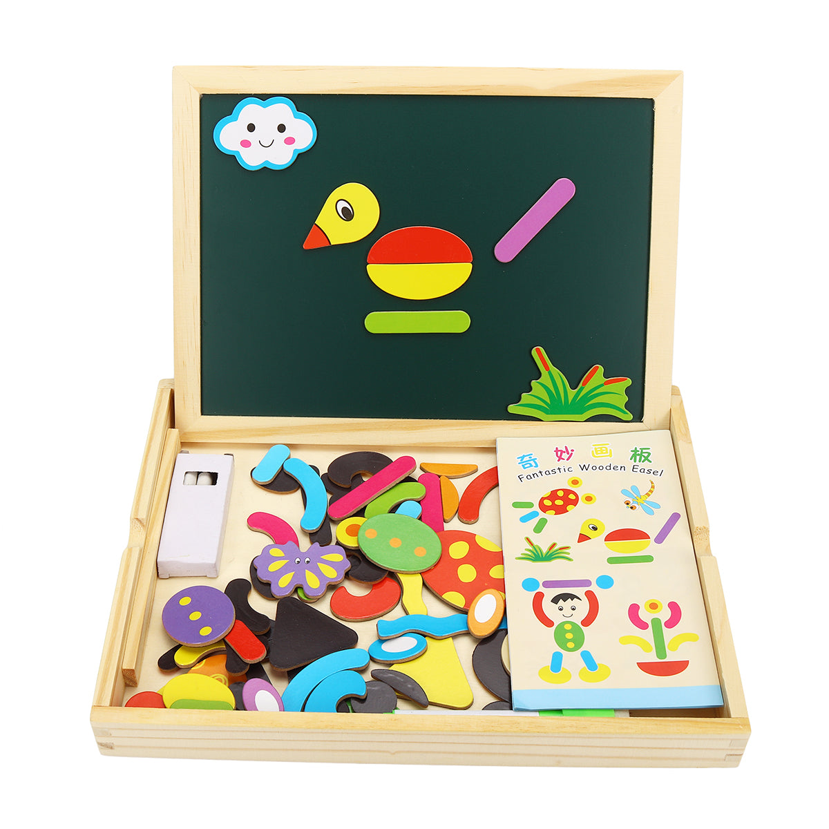 Jacootoys Houten Patroonblokken Geometrische Vormen Educatief Speelgoed Cadeau Montessori Tangram Puzzels Voor Kinderen 130 Stuks