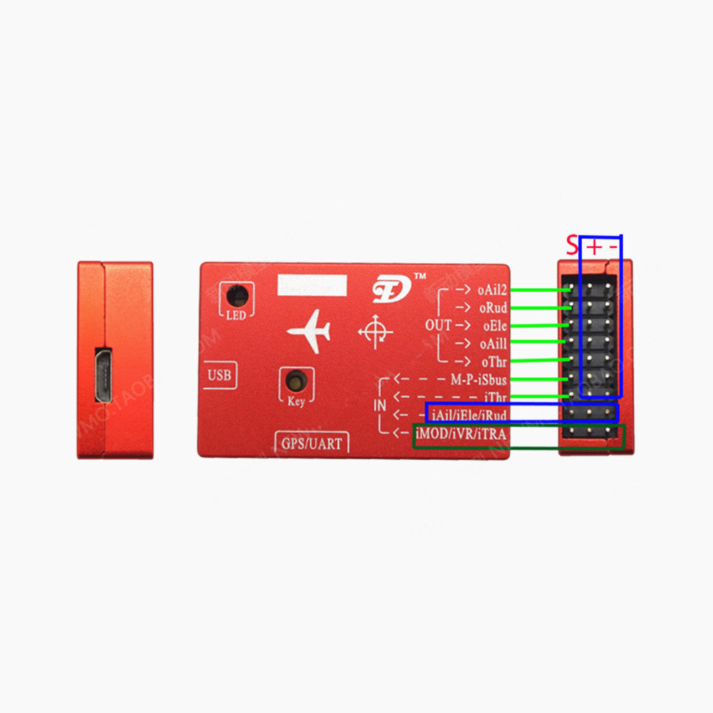 df rc-h1 flight control 6 axis balancer flight control met gps voor fixed wing rc airplane