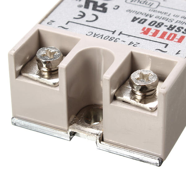 3 stuks 80a ssr-80da solid state relais module dc naar ac 24v-380v uitgang: