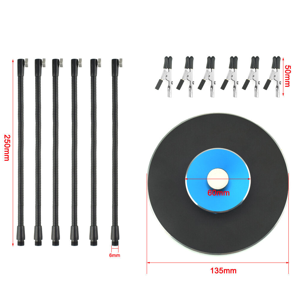 soldeerbouthouder soldeerstation usb 6-delige flexibele armen derde hand lasapparaat