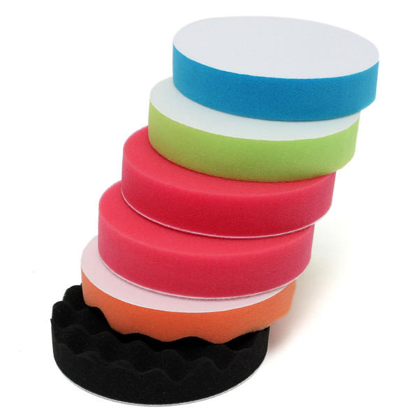 6 stuks 6 inch 150mm polijsten buffing pad kit voor car polisher