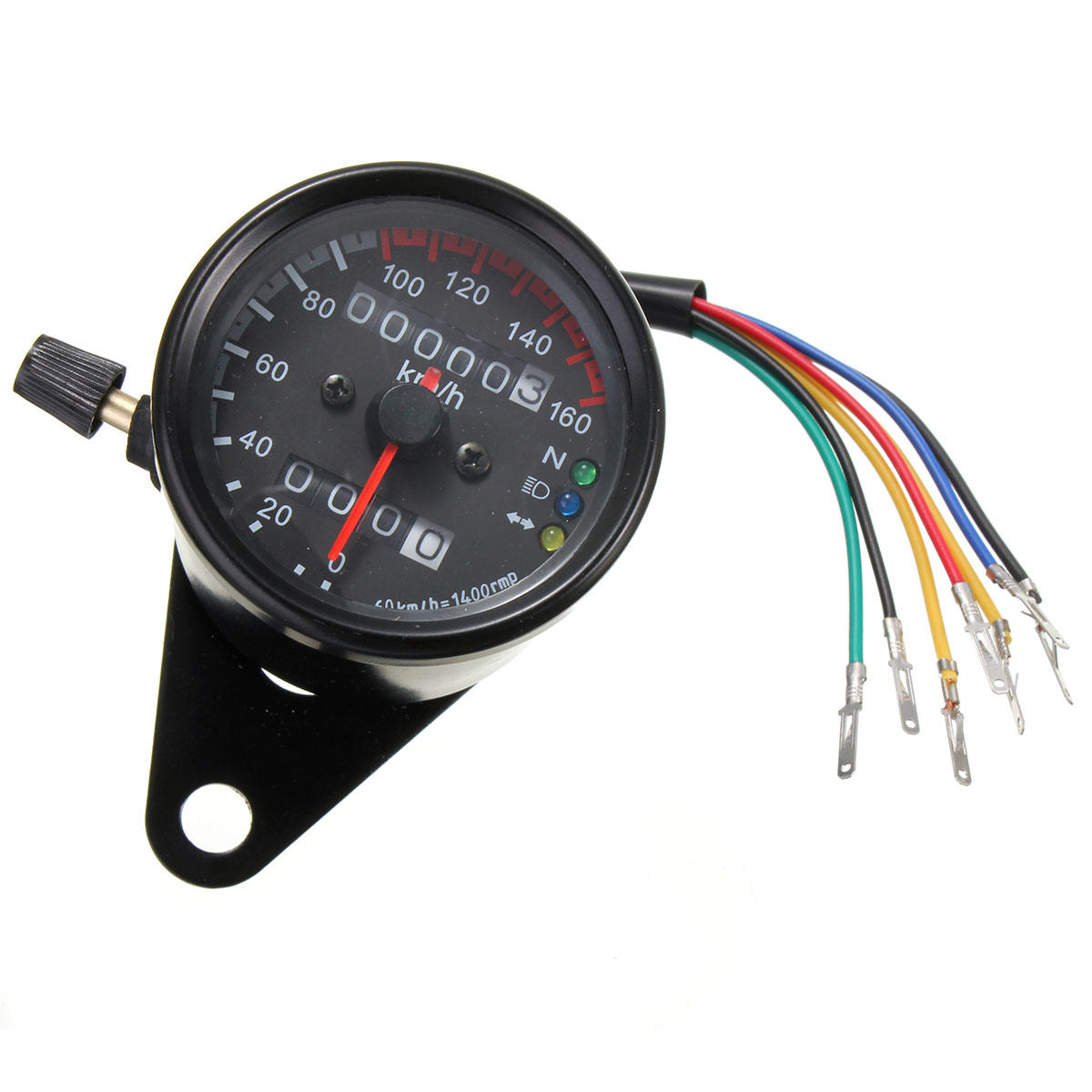 universele motorfiets dual led backlight signaal kilometerteller kilometerstand snelheidsmeter gauge
