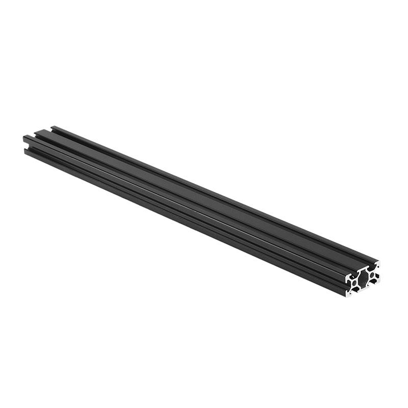 450 mm lengte zwart geanodiseerd 2040 t-sleuf aluminium profielen extrusieframe voor cnc