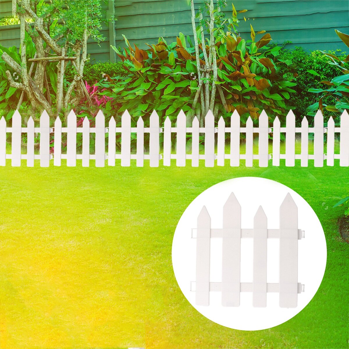 12/24 stuks outdoor pvc plastic wit hek tuin bloempot parterre huisdier hek decoratie hondenkennel kooi: