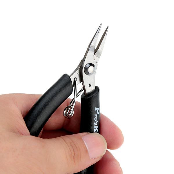 1pk-501e anti-corrosie langbektang roestvrijstalen mini praktische naaldtang