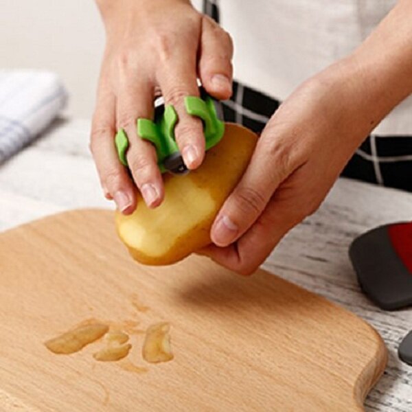 tweevinger-schaafmachine fruitschiller anti-cut handmeloenschaaf keuken creatief roestvrijstalen schilmes