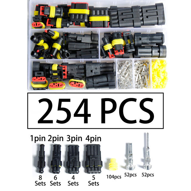 sn-48b auto elektrische draad connector plug automotive waterdicht 1/2/3/4 pin motocycle truck harnas mannelijke vrouwelijke krimptang