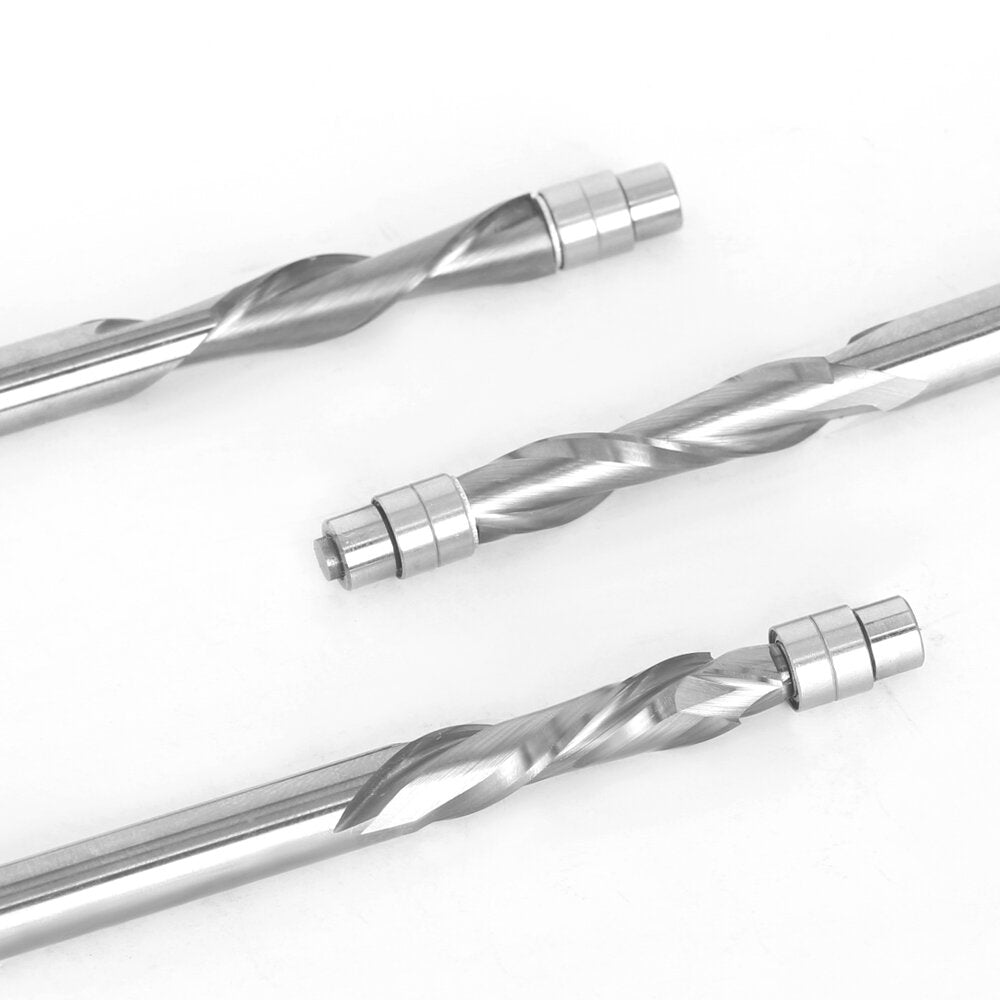 lavie 1 pc 6.35mm schacht vhm lager geleide twee fluit flush trim frezen houtbewerking frezen frees