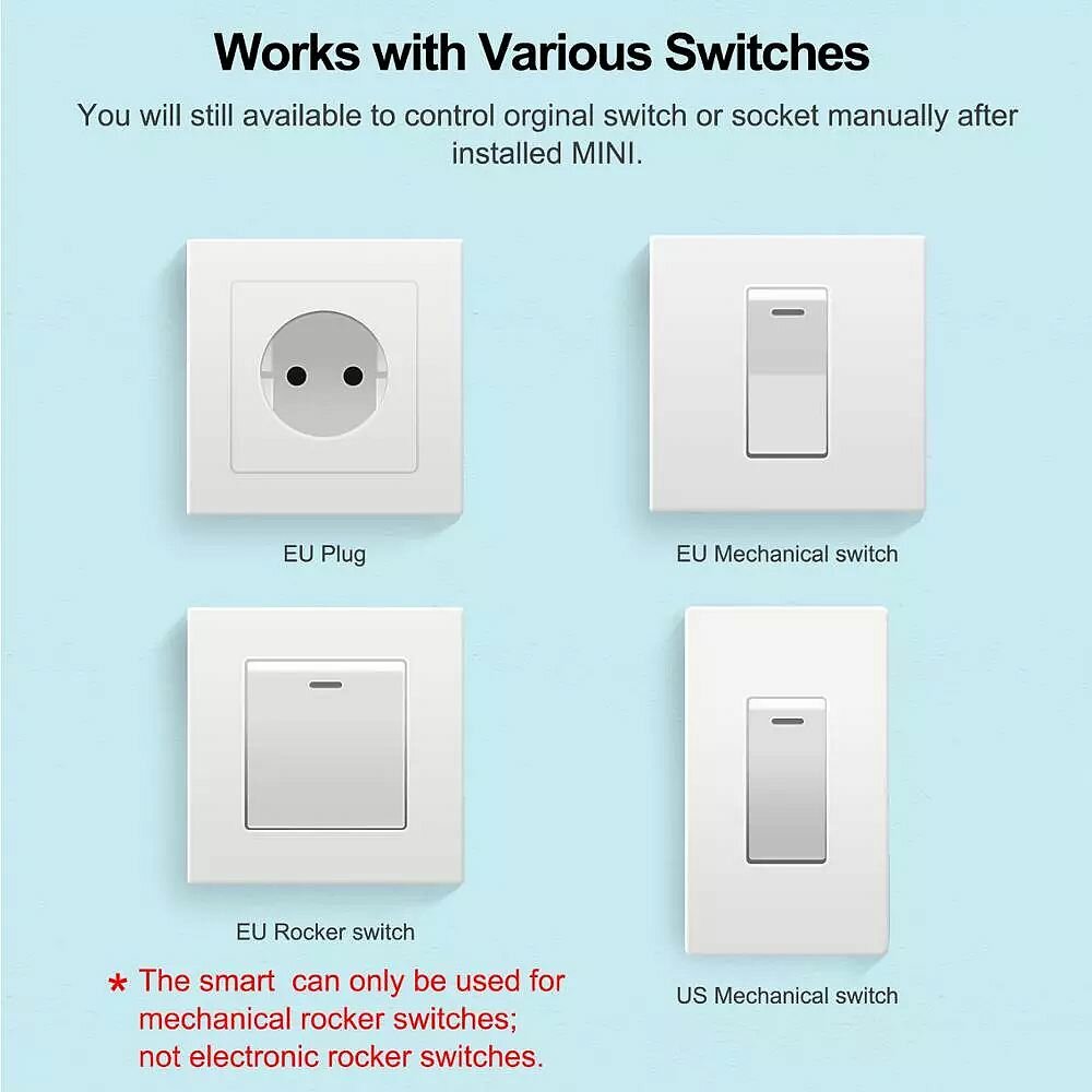 16a mini smart wifi dhz switch ondersteuning 2 way control smart home automation module werken met alexa google home smart life app