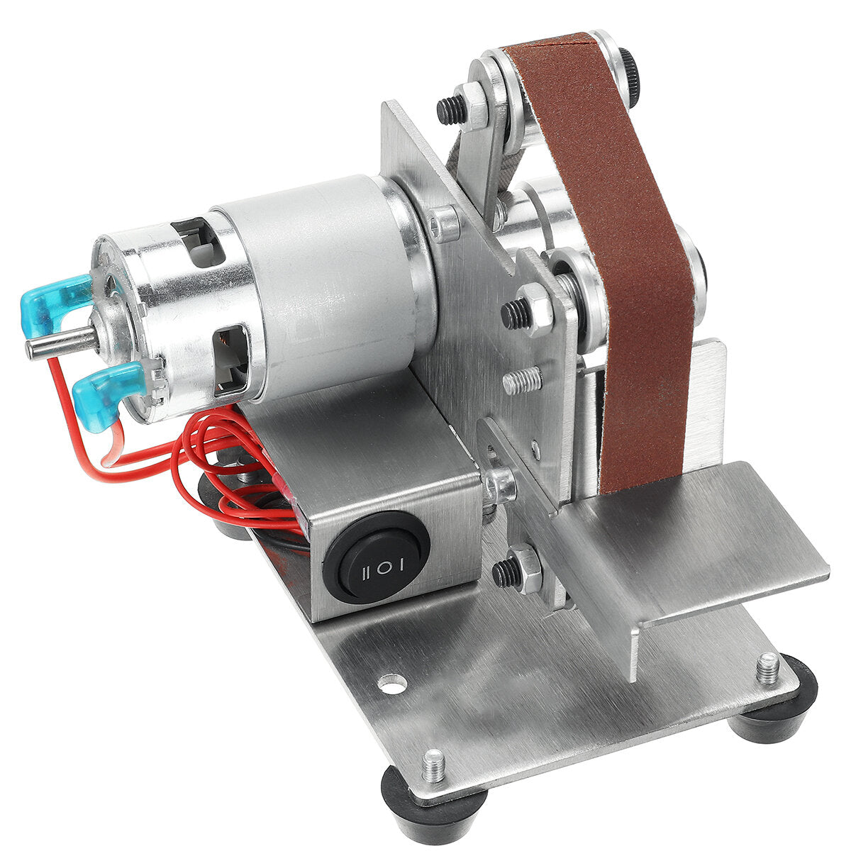 mini elektrische bandschuurmachine grinder dhz metaal hout polijsten slijpmachine schuurband puntenslijper 330mm