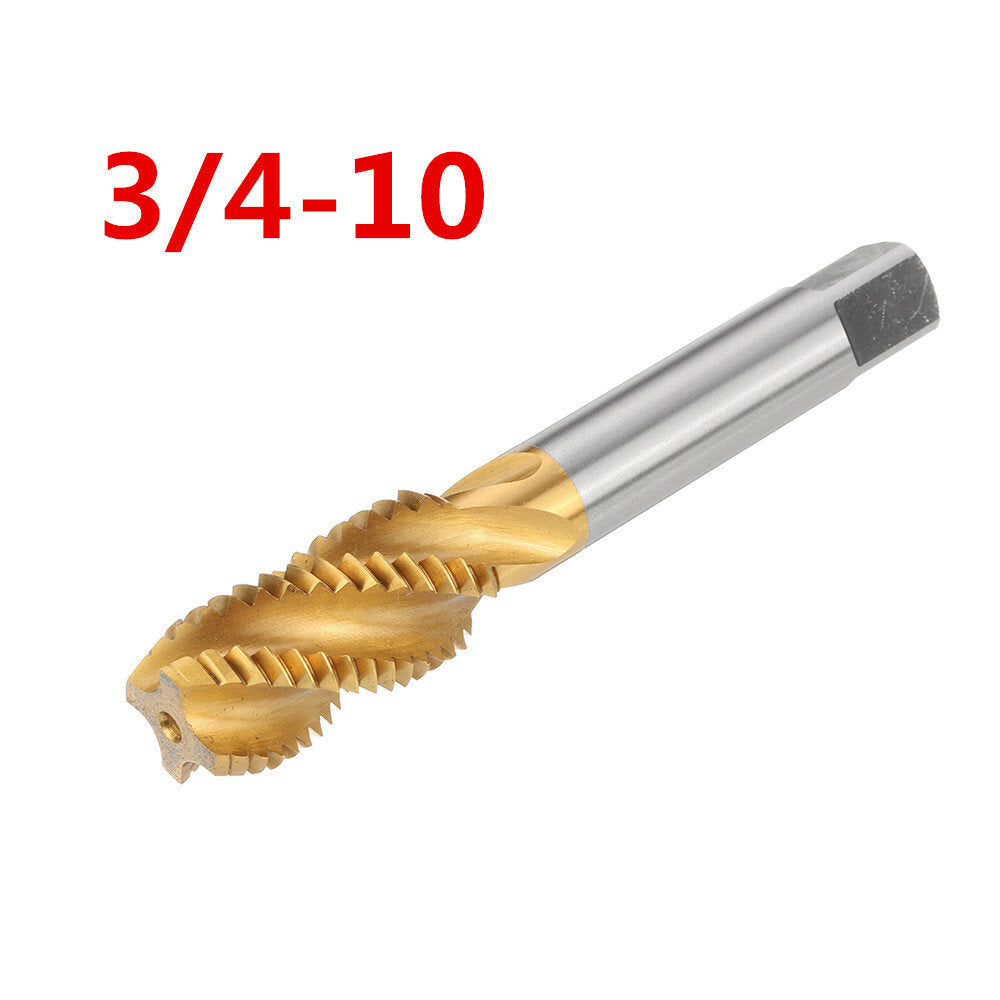 1/2-3/4 imperial spiral flute handtap hss titanium coated machine schroef plug tap drill
