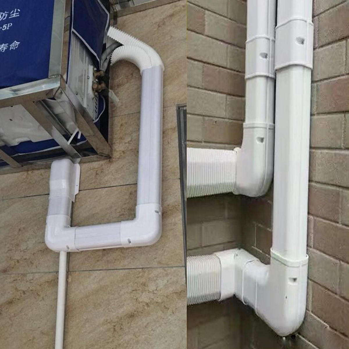 airconditioning pvc decoratieve buis platte bocht soft slangkanaal sleufbuizen systeemleidingen fittingen