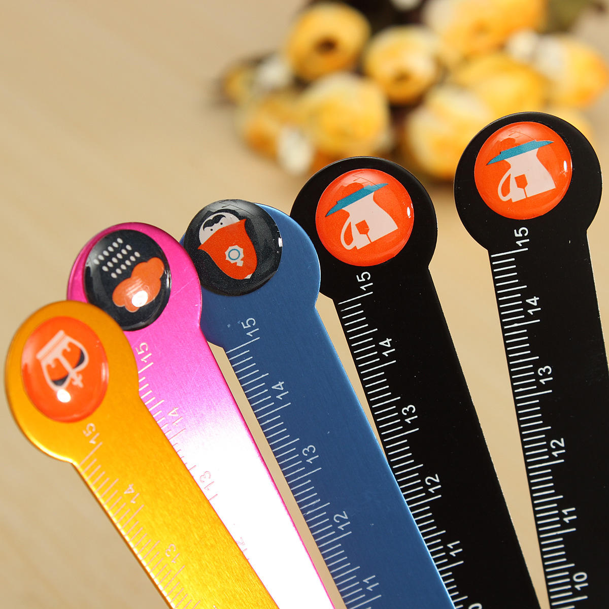 kids student studie briefpapier meten liniaal schaal meet gereedschap leuke aluminium straight ruler