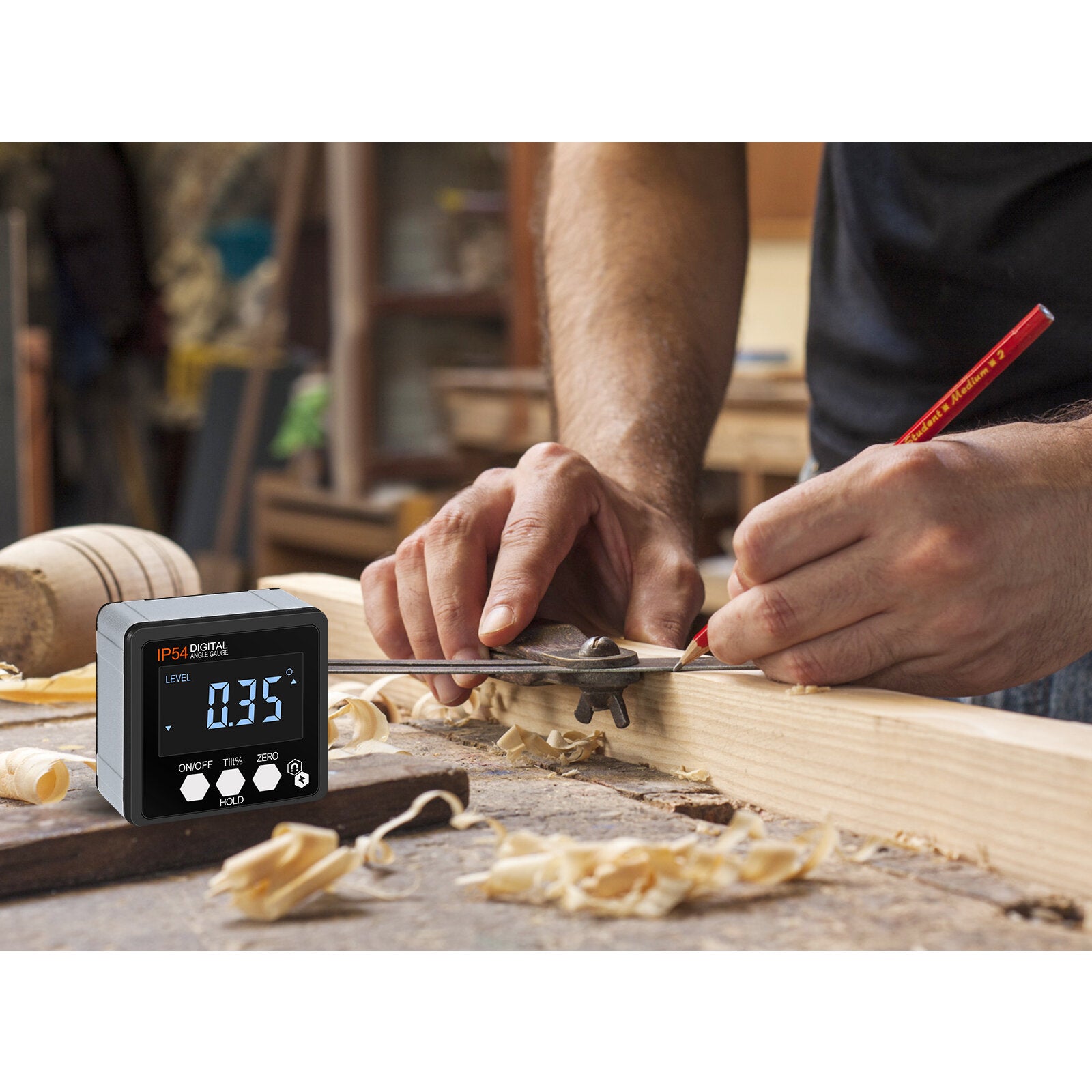 etopoo 4 * 90 graden bijgewerkte precisie digitale gradenboog inclinometer level box digitale hoekzoeker bevel box met magneetvoet