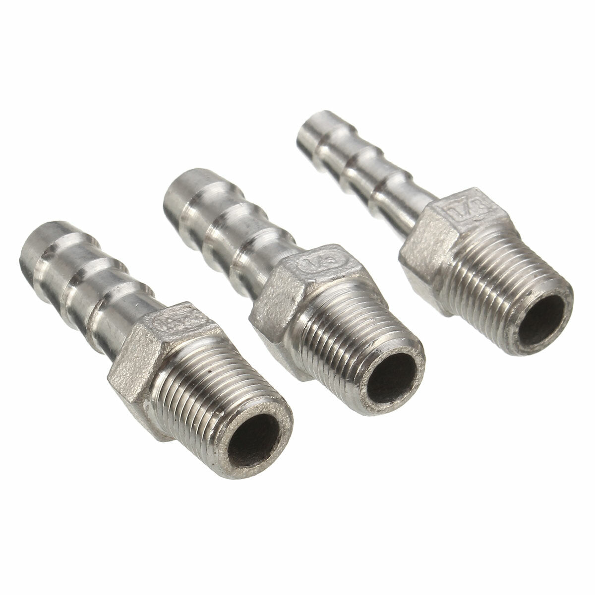 1/8 inch roestvrijstalen slangstaarten barb-connector bspt-schroefdraadpijpadapter