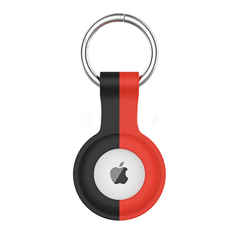voor apple airtags beschermhoes mouw schokbestendig anti-kras anti-val beschermhoes shell met sleutelhanger
