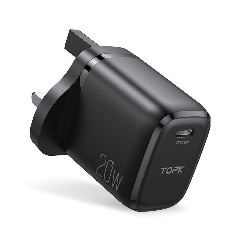topk b110p usb-c pd 20w snellader voor aan de muur voor iphone 12 12 pro max voor samsung galaxy s10+ ulefone 10 5g