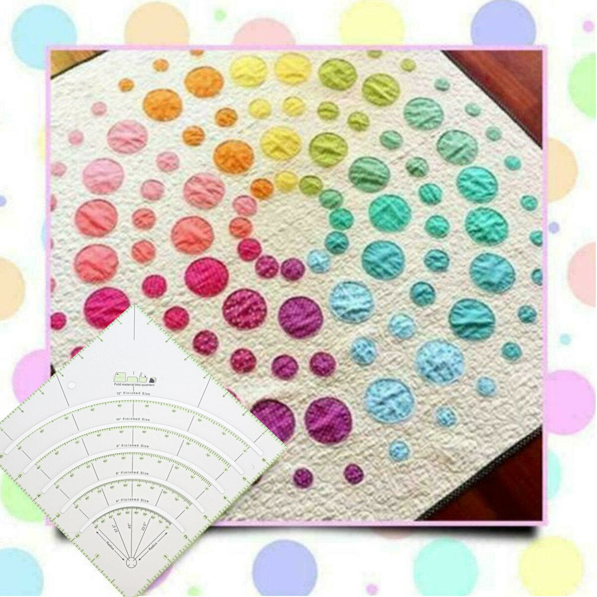 multifunctionele acrylbogen en waaiers quiltpapier stof cirkelsnijder liniaal