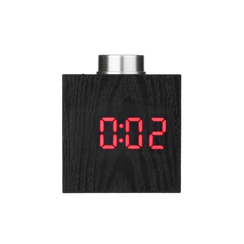 ts-t13 houten korrel led knop digitale elektronische creatieve thermometer hygrometer usb opladen temperatuur en vochtigheid meet