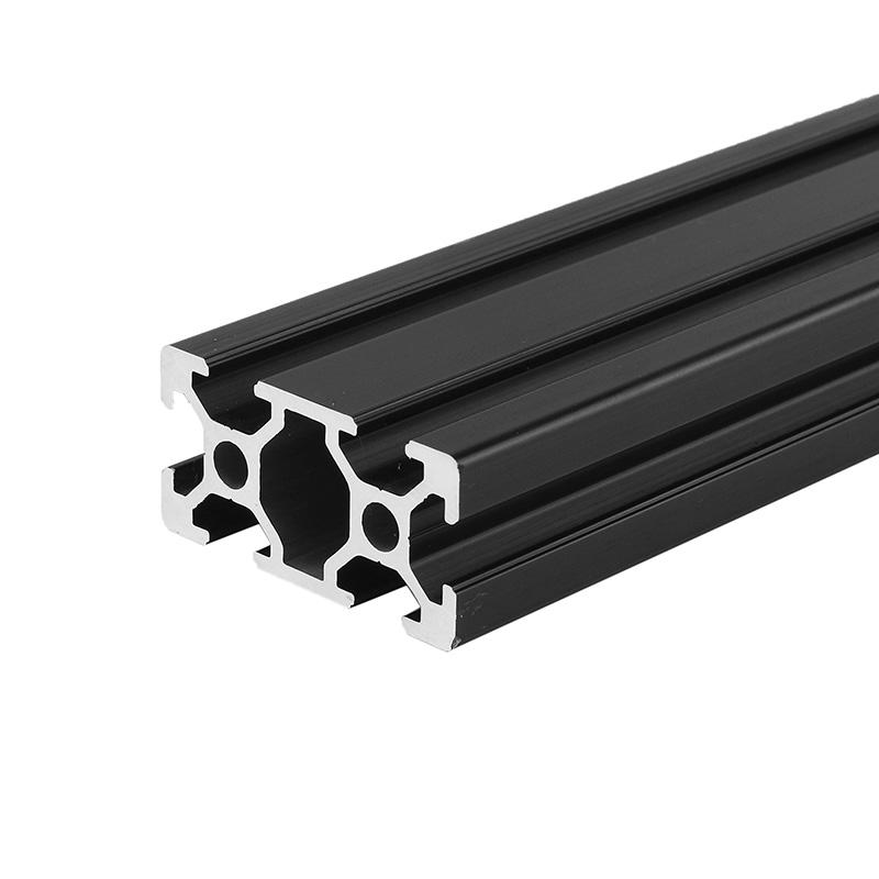 450 mm lengte zwart geanodiseerd 2040 t-sleuf aluminium profielen extrusieframe voor cnc