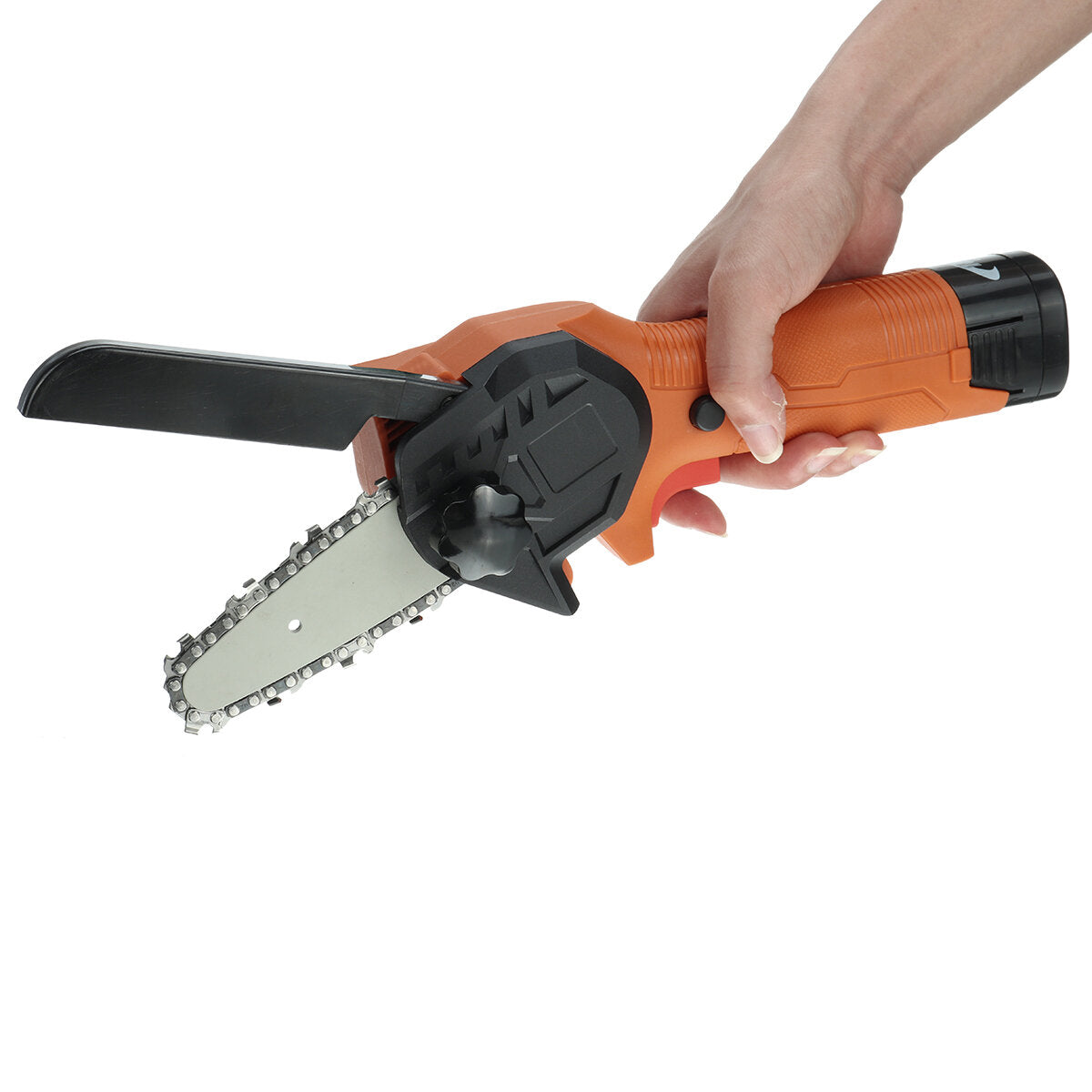 4 inch mini oplaadbare kettingzaag 18v eenhandige elektrische kettingzaag houtsnoeischaar met batterij