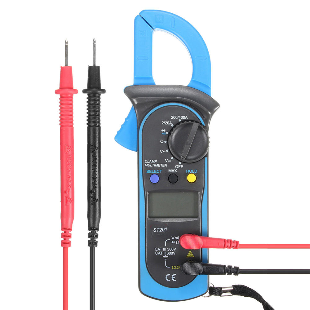 st-201 digitale stroomtang multimeter ohm ampèremeter ac / dc-spanning ac-stroomweerstandstester