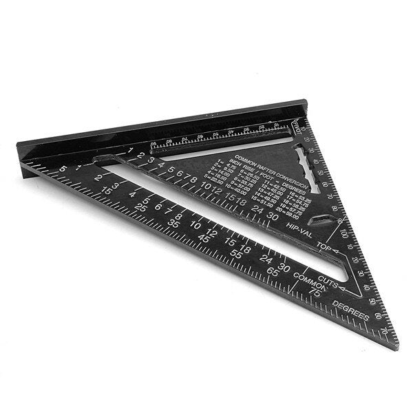 raitool ar01 260x185x185 mm metrische/imperiale aluminium zwarte driehoeksliniaal