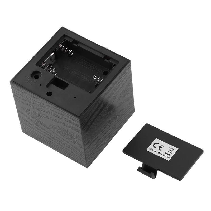 ts-t13 houten korrel led knop digitale elektronische creatieve thermometer hygrometer usb opladen temperatuur en vochtigheid meet