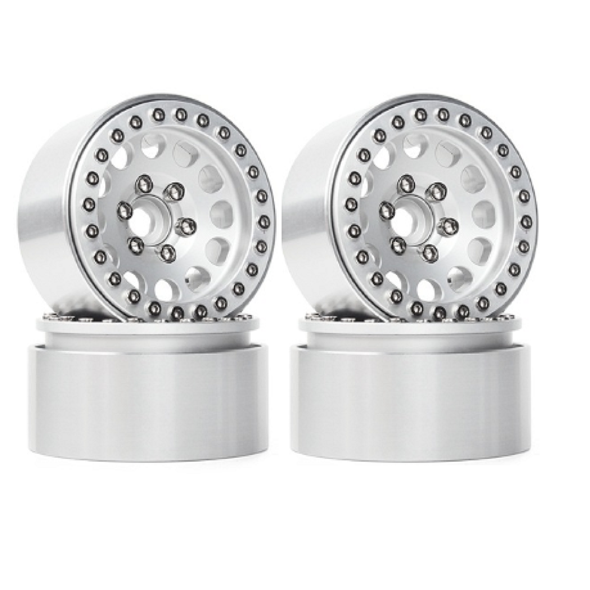 4-delige aluminiumlegering 1.9 beadlock-wielen velgen voor 1/10 rc rup ...
