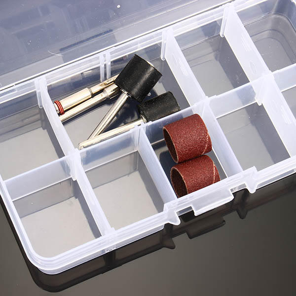 10/24 grid multifunctionele opbergdoos verstelbare gereedschapskoffer voor rotary tool accessoires