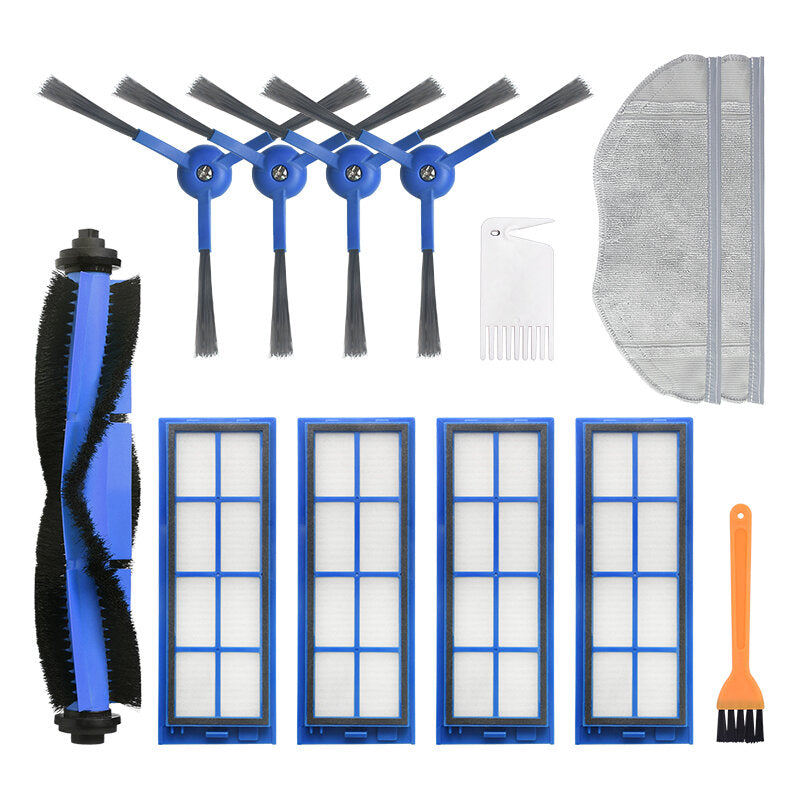 13 stuks vervangingen voor eufy l70 stofzuiger onderdelen accessoires hoofdborstel * 1 zijborstels * 4 hepa-filters * 4 geel reinigingsgereedschap * 1 reinigingsgereedschap * 1 dweilkleding * 2 [niet-origineel]