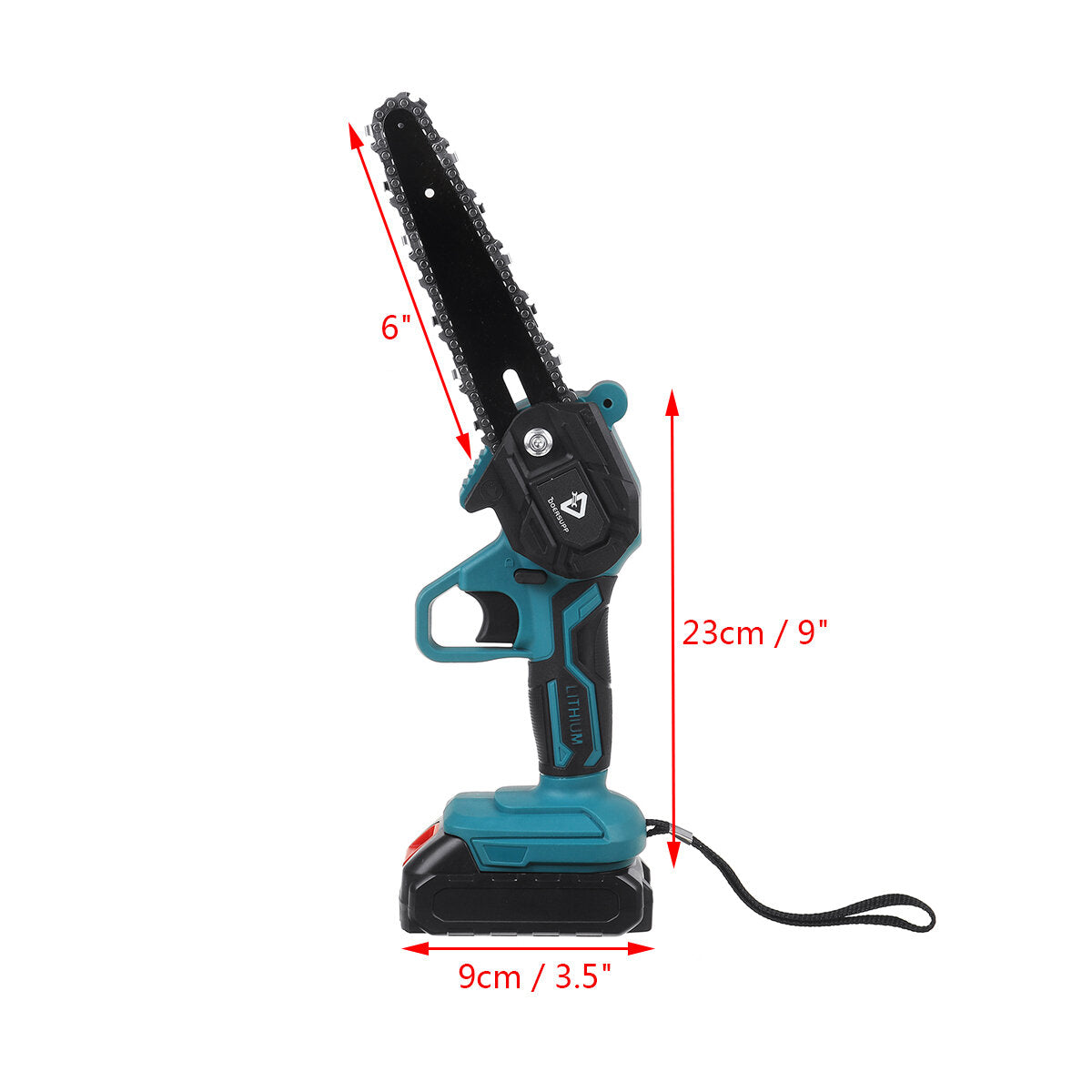 1000w 6inch one hand draadloze elektrische kettingzaag hout mini cutter saw houtbewerking w/1 of 2 batterij voor makita18v