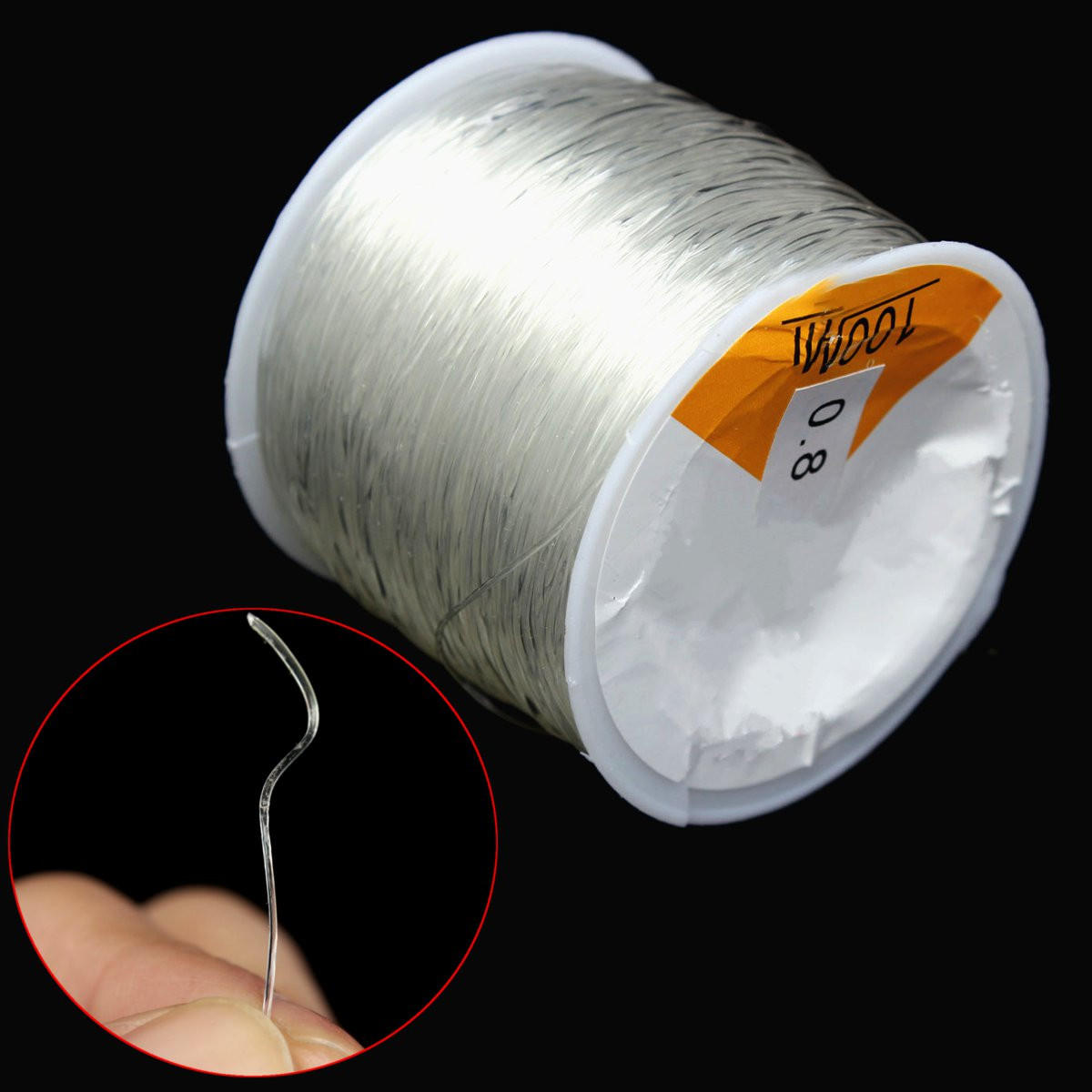 100m crystal line string thread stretch elastisch kralen koord draad voor ketting 0.8mm