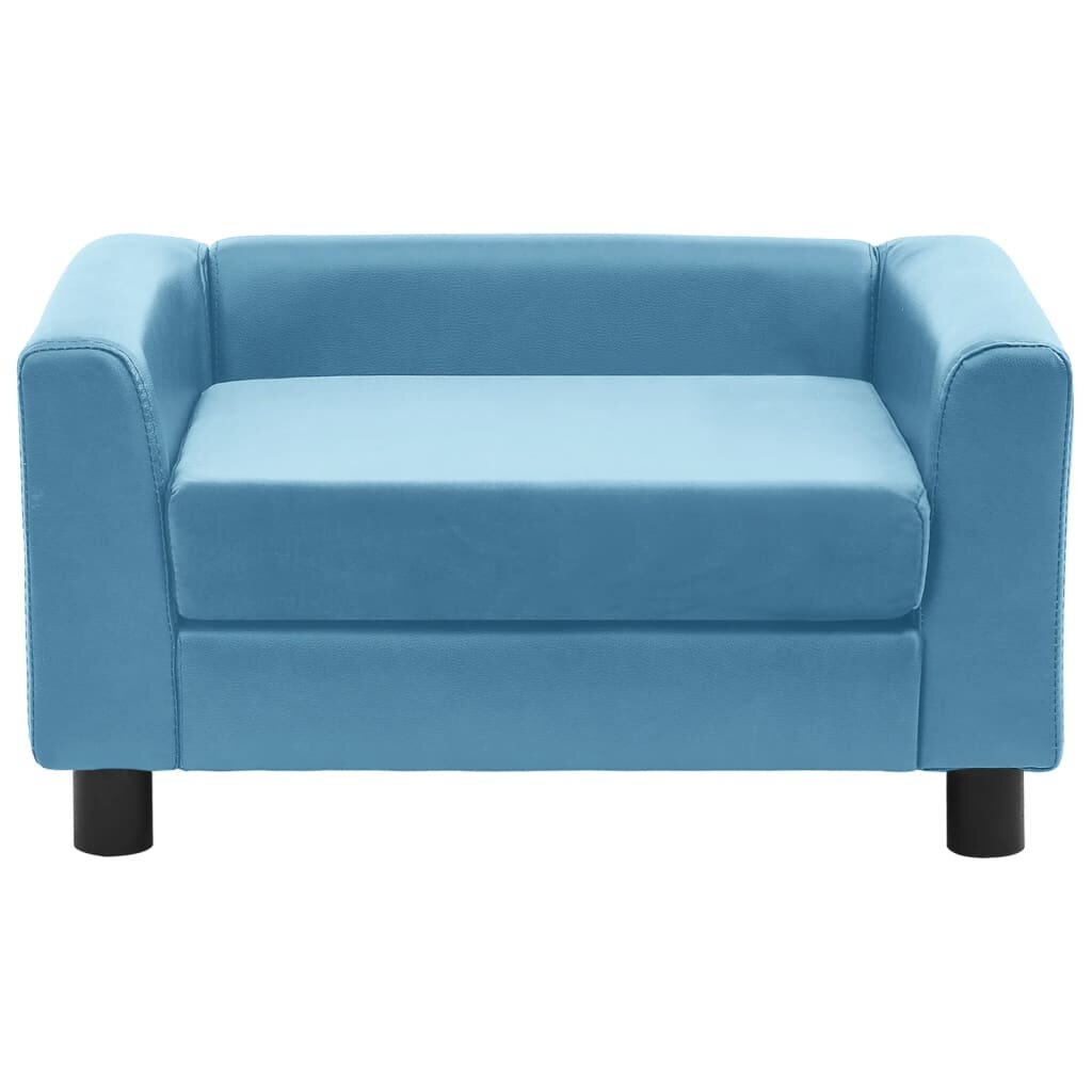 hondensofa 60x43x30 cm pluche en kunstleer turquoise