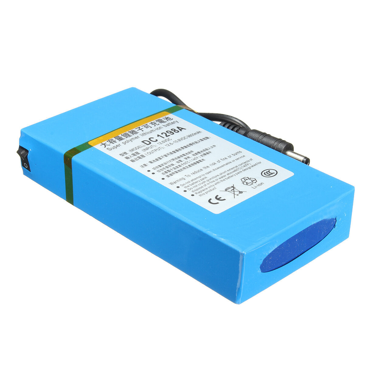 dc 12v 9800mah oplaadbare draagbare super li-ion batterijvoeding voor zender