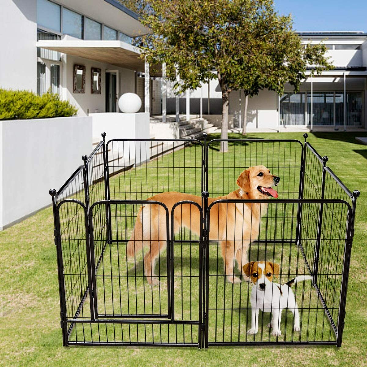 8 panel hondenbox heavy duty metalen puppy pen hek behuizing 68x100cm