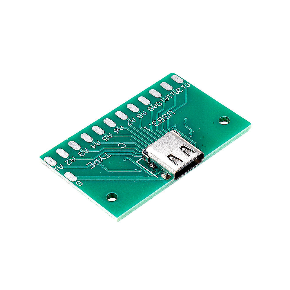 type-c female test board usb 3.1 met pcb 24p female connector adapter voor het meten van stroomgeleiding