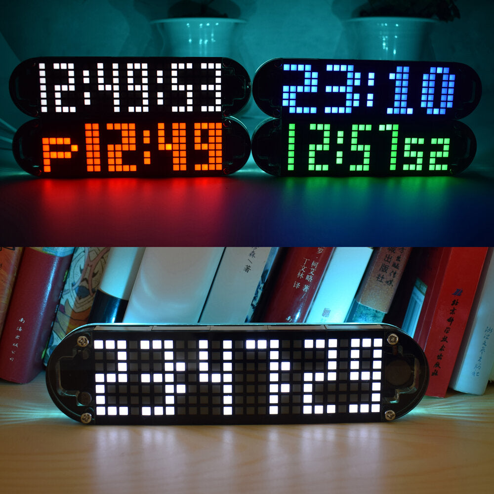 geekcreit ds3231 hoge nauwkeurigheid multifunctionele led dot matrix animatie-effecten klok diy-set