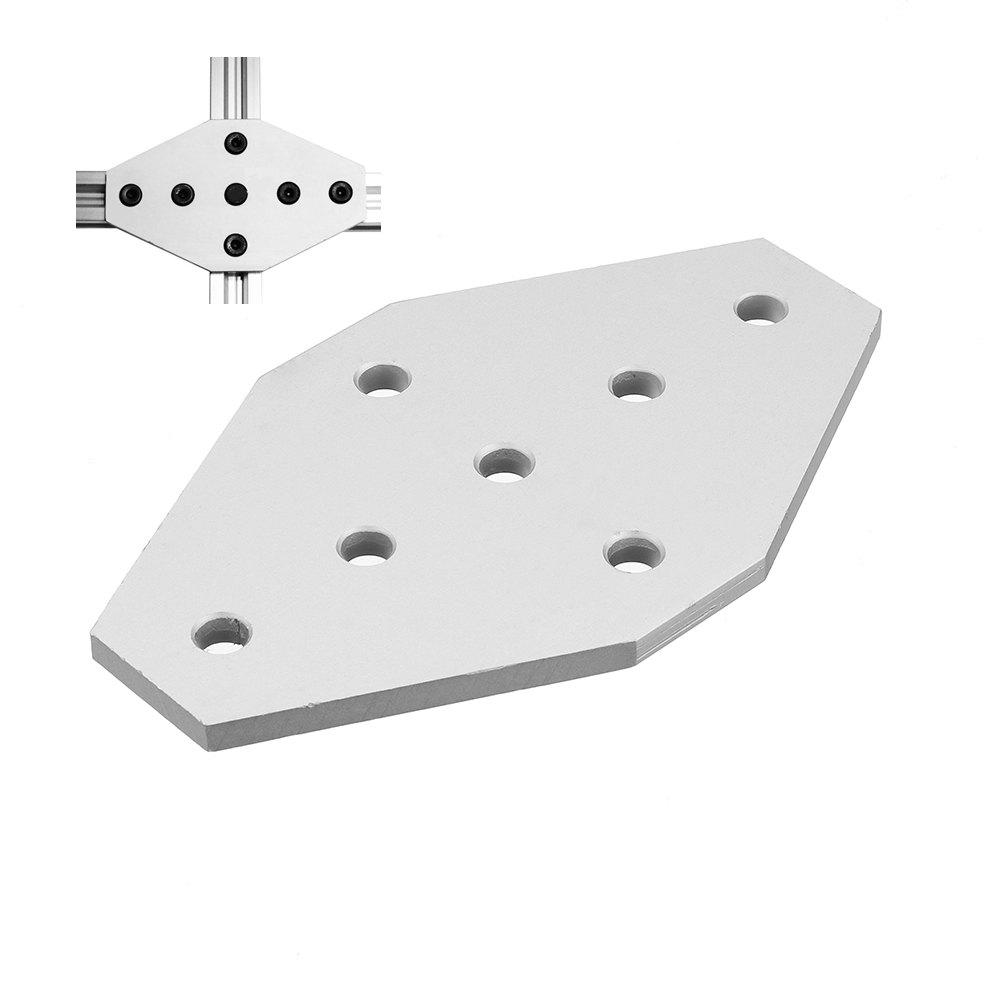 aluminium 7 gaten join plate corner bracket voor 2020 v-gleuf aluminium extrusies profielen cnc onderdelen