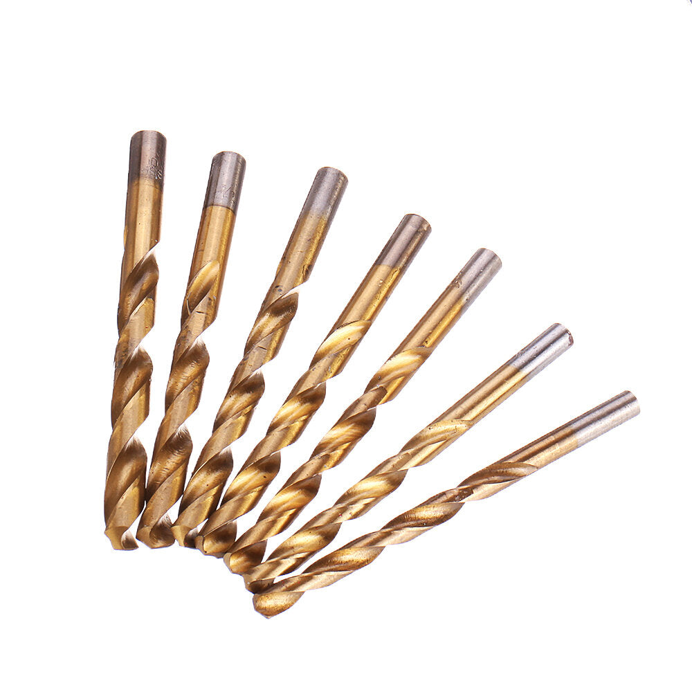 13/19/25 stuks hss-spiraalboorset 1-10 mm titanium gecoate boor voor boren in houtmetaal