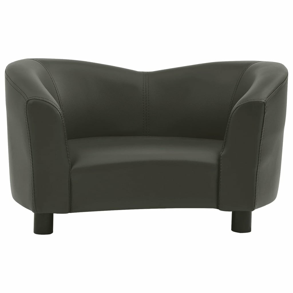 hondenbank donkergrijs 26.4 x16.1 x15.4 kunstleer